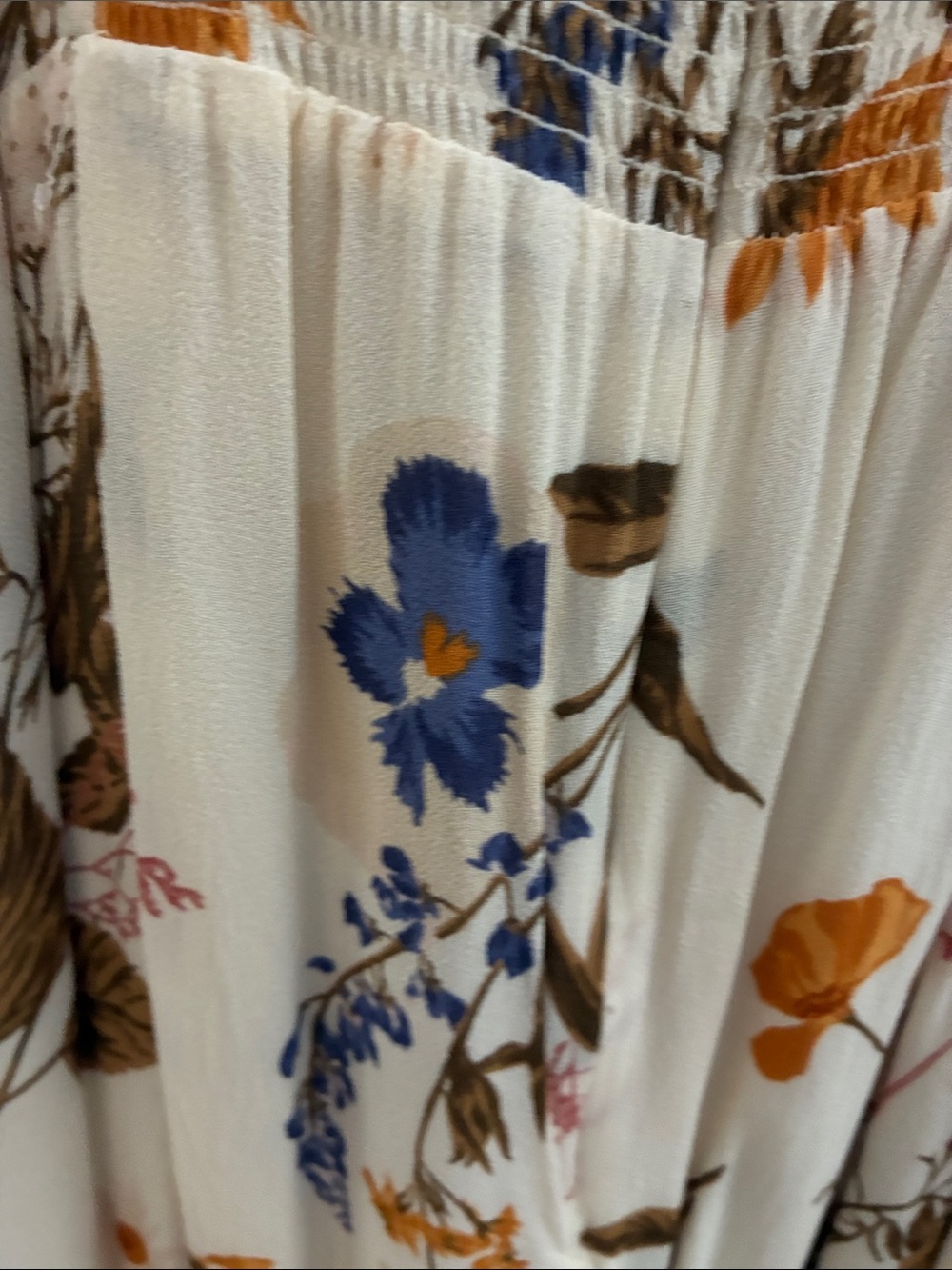 Reformation Kourtney Cream Floral Maxi Dress 10 EUC - Picture 15 of 16